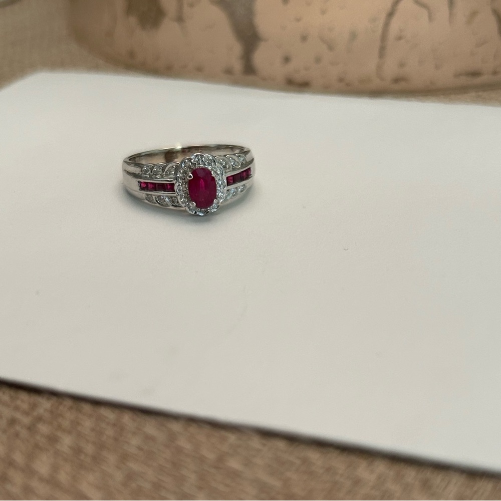 14K RUBY & DIAMOND RING